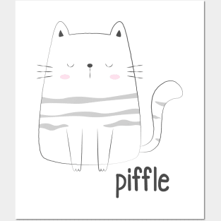 The Cat That Says Piffle, cute dismissive kitty Posters and Art